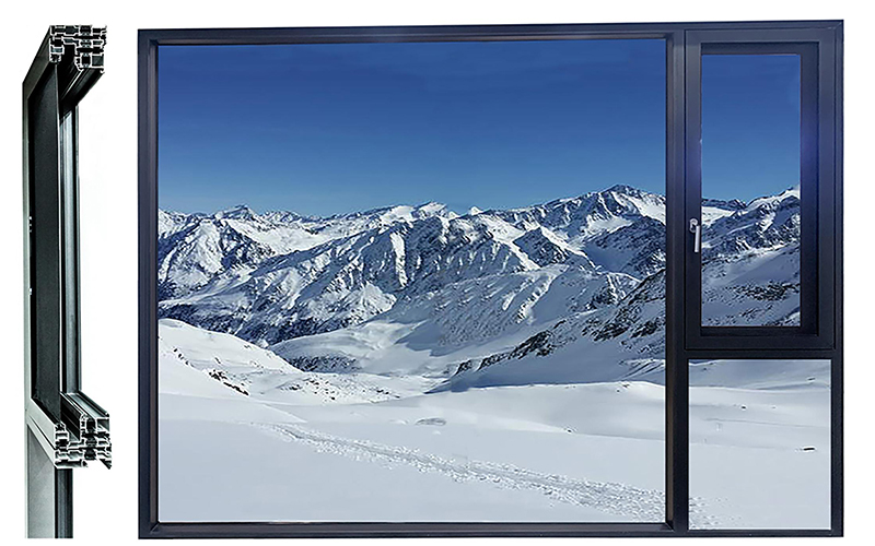 110断桥隐框平开窗